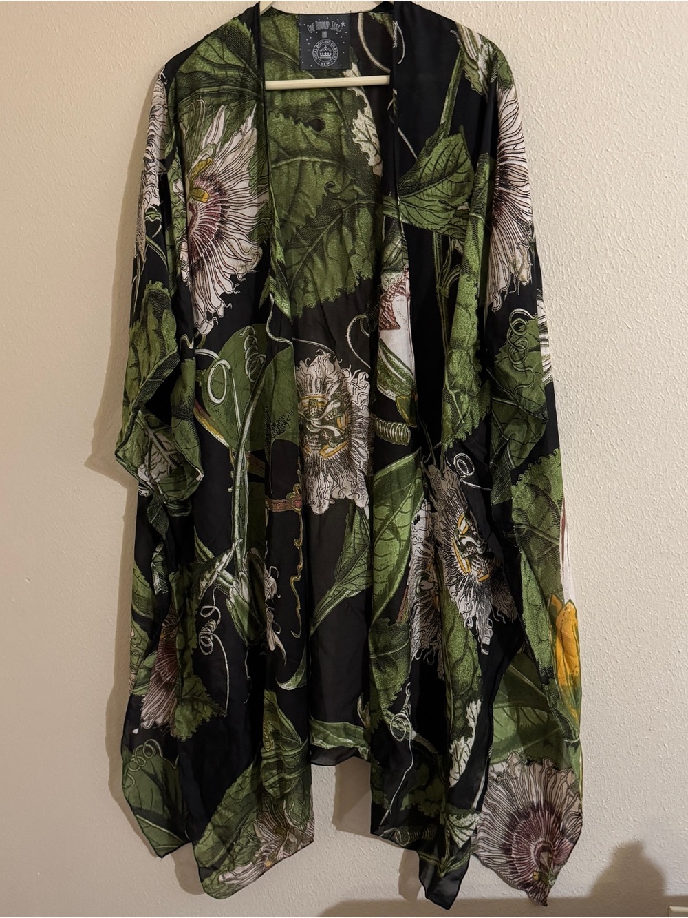 ONE HUNDRED STARS & Royal Botanic Garden Kew  Green Floral Kimono Woman One Size